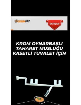 Taharet Musluğu Krom Oynarbaşlı Kasetli Tuvalet İçin Uyumlu