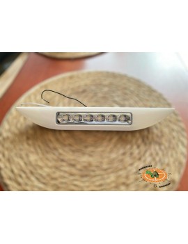 BEYAZ DIŞ LED LAMBA PLASTİK AÇILI 6 LEDLİ 12-24 V 
