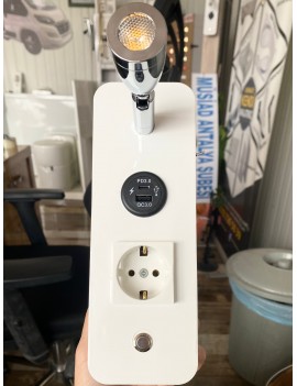 Kendi İmalatımız 12V Type-c / Usb ve Prizli Okuma Lambası